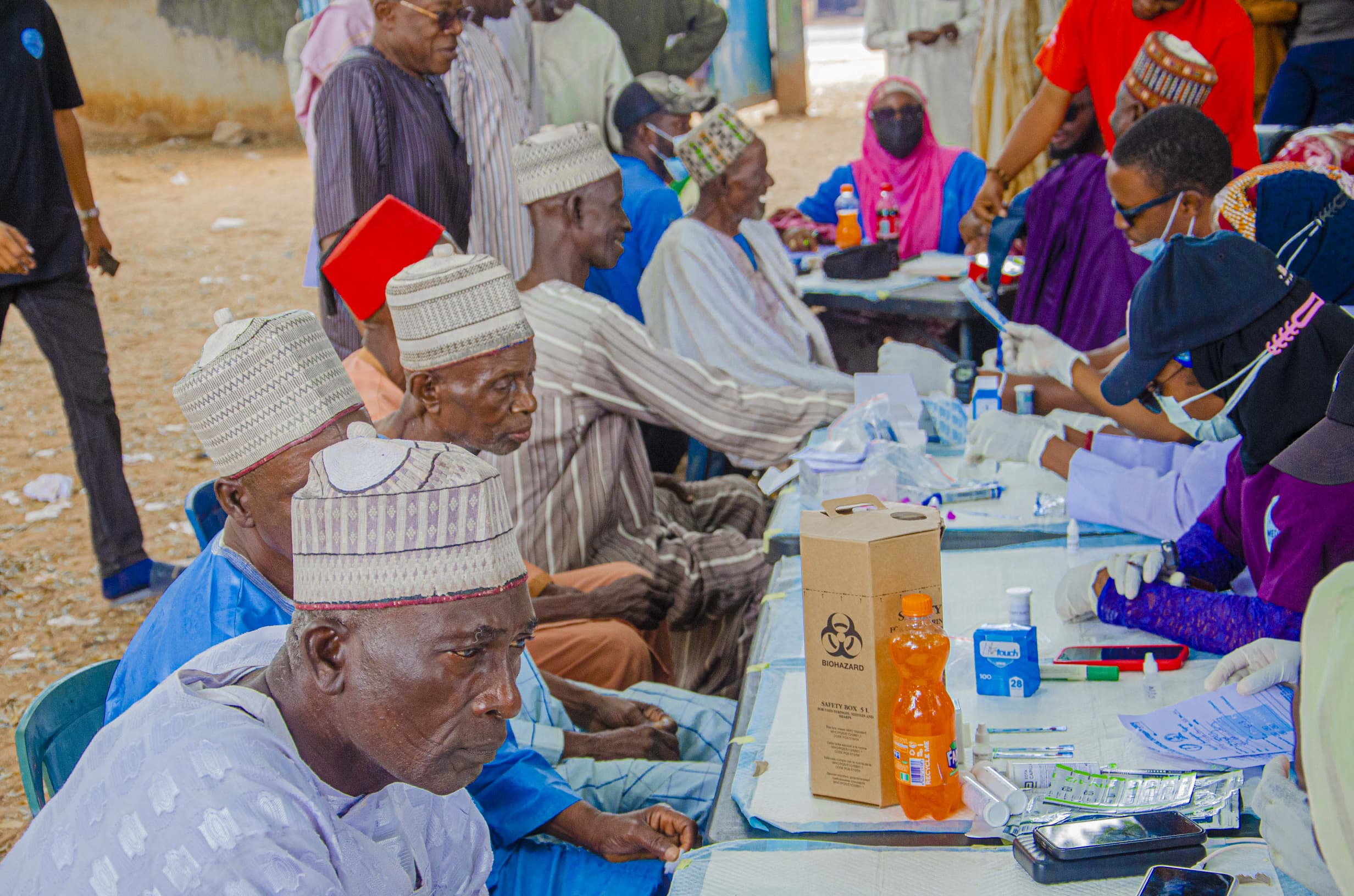 Medical team providing free healthcare