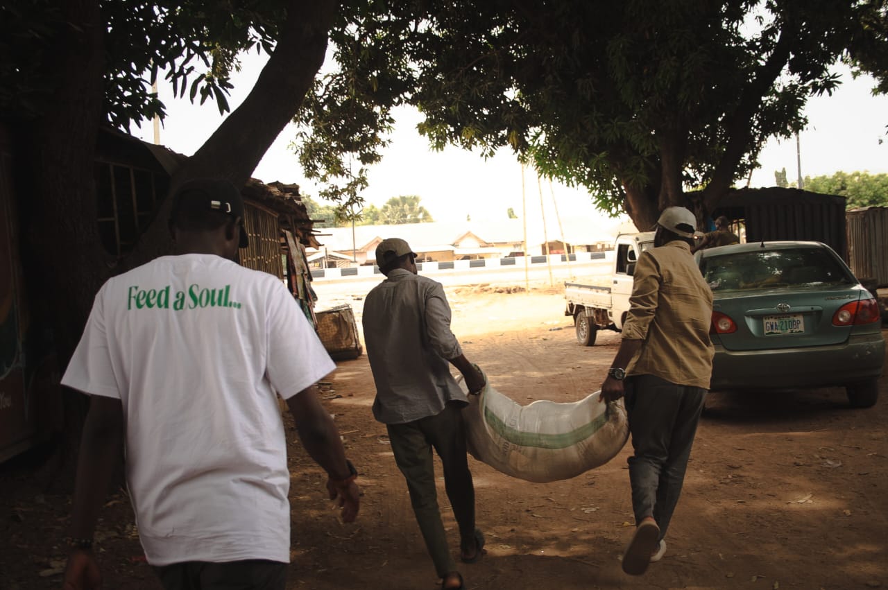 Volunteers donating blood